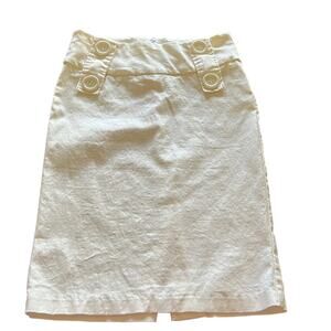 Wet Seal Juniors XS White Stretch Pencil Skirt